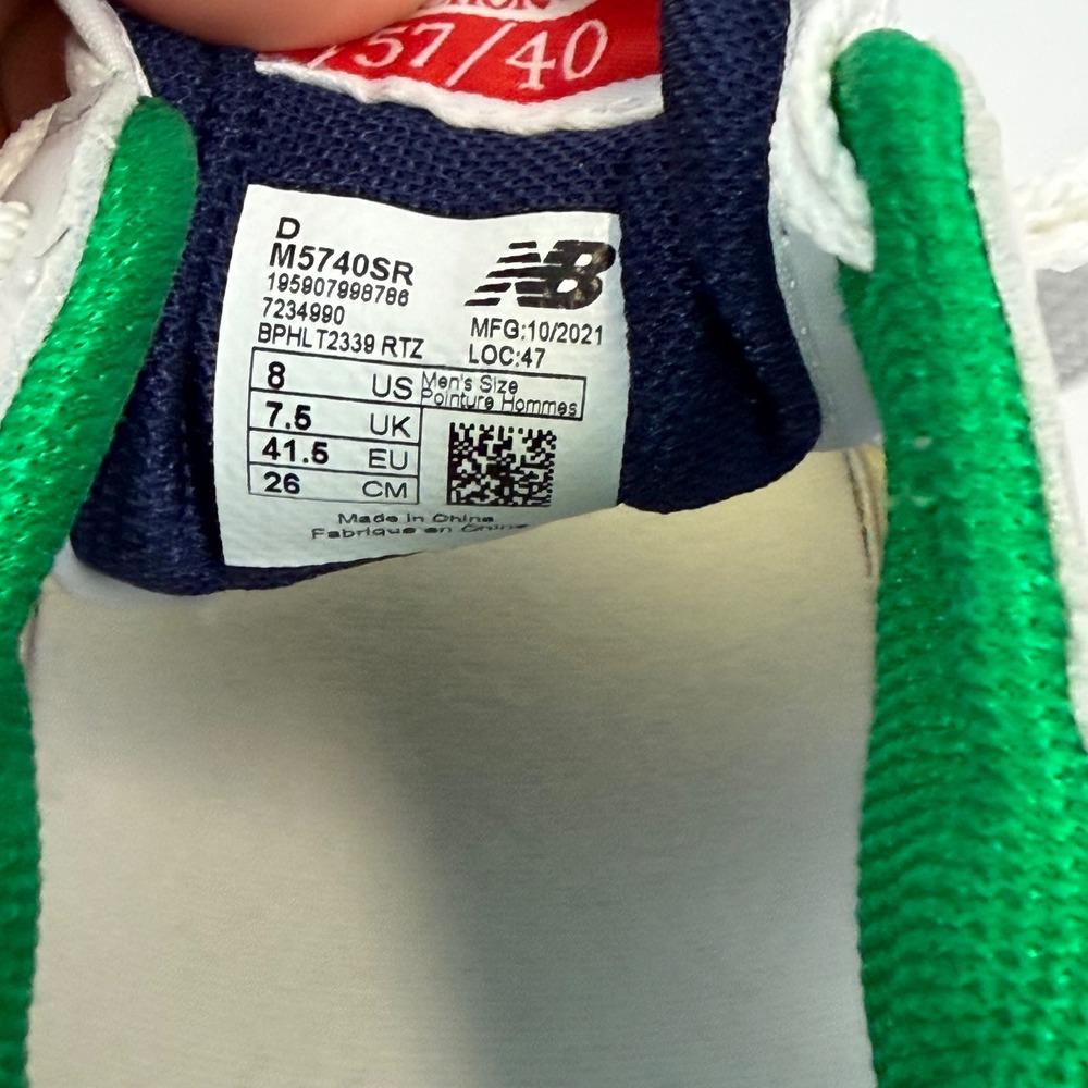 New Balance x STAUD 57/40 Mens Sneakers White Blue Green Yellow M5740SR Mens 8 - Picture 2 of 10